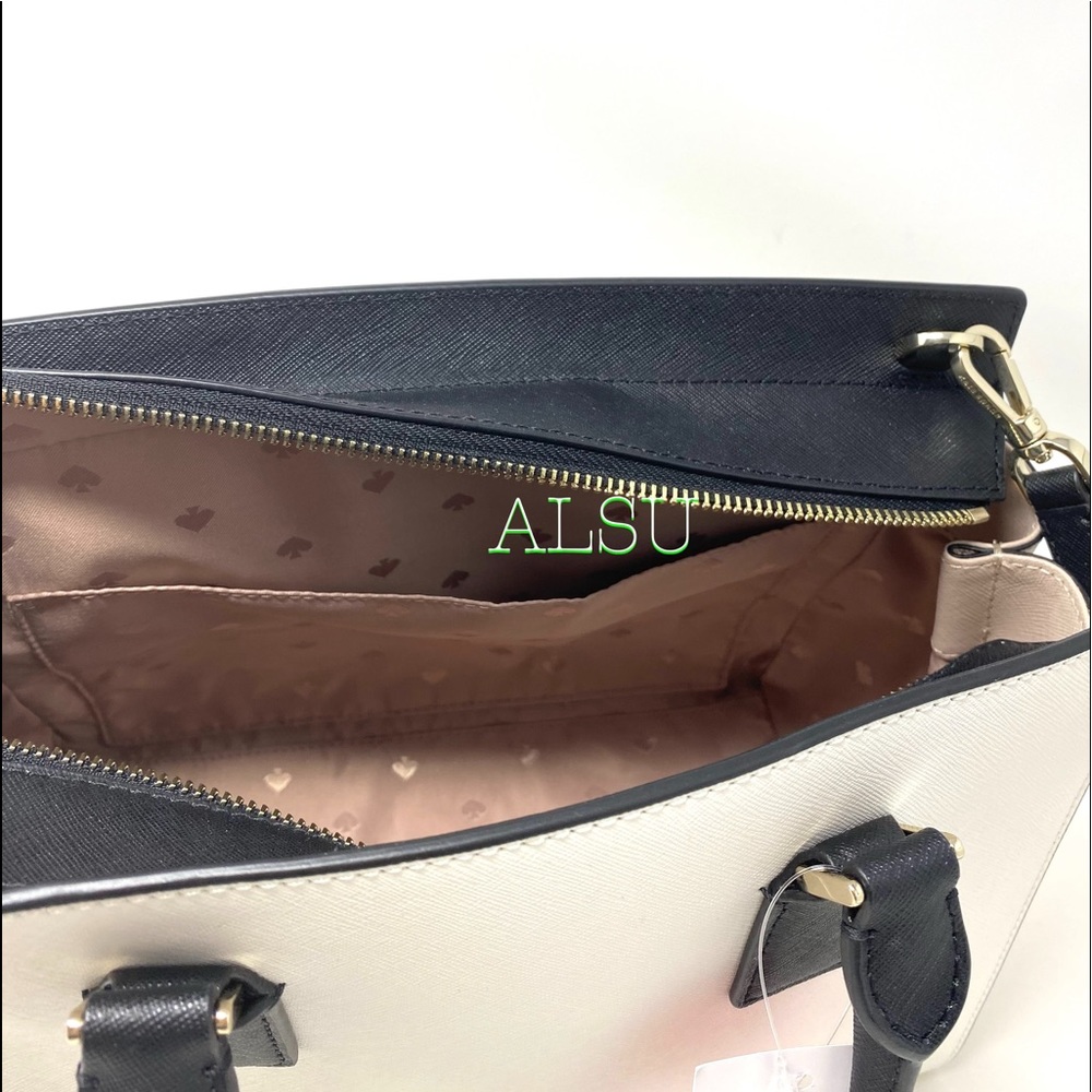 Kate ♠️Spade Medium Satchel Cameron Le White Beige - Picture 9 of 11